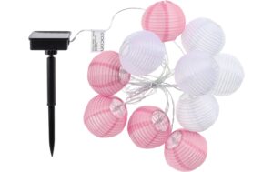 COCON Lichterkette Solar pink/weiss 10 Stk, warm weiss