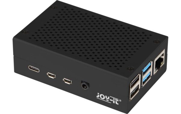 JOY-IT Aluminiumgehäuse für Raspberry Pi 4B schwarz, 98x30x60 mm kaufen Schweiz | Mediatech.ch
