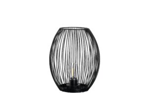 Leonardo Laterne 24 schwarz mit LED Im Geschenkkarton
