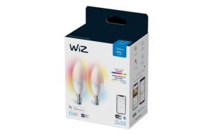 WiZ Leuchtmitte White & Color C37 40W, E14, Doppelpack