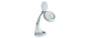 Velleman VTLAMP10 Schreibtischlampe mit Lupe 3 + 12 Dioptrien 12W weiss
