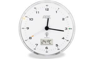 1619353 - Mediatech ADE Funkwecker Weiss, flüsterleise 8.1x4 cm (DxT), Kunststoff,Temperaturanz.