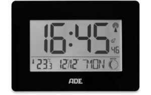 1619356 - Mediatech ADE Funkuhr/Wecker XXL-Ziffern, Schwarz 22.9x2.8x16.1 cm, Kunststoff,Thermometer