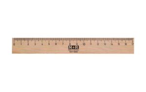 M+R Flachlineal Buche mit Metalleinlage 17 cm