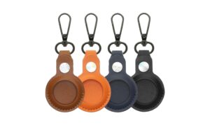 4smarts AirTag Kunstleder Premium Braun, Orange, Blau, Schwarz