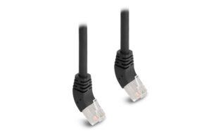 Delock Netzwerkkabel RJ45 Cat.6A S/FTP nach oben gewinkelt, 1m, schwarz kaufen Schweiz | Mediatech.ch