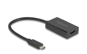 Delock Adapter HDMI Buchse zu USB-C Stecker DP Alt Mode, 4K mit PD 100W