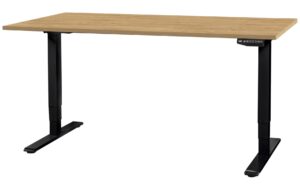 Contini Tisch höhenverstellbar Eiche Tischplatte 1.6x0.8m / Gestell Schwarz kaufen Schweiz | Mediatech.ch