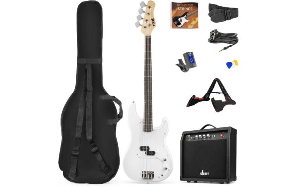 MAX GigKitWh Bass Gitarrenset, weiss kaufen Schweiz | Mediatech.ch