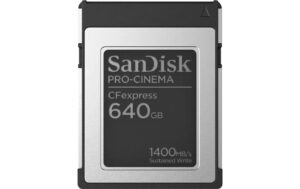 SanDisk PRO Cinema CFexpress 640GB Bis 1500 MB/s (s), 1700 MB/s (l)