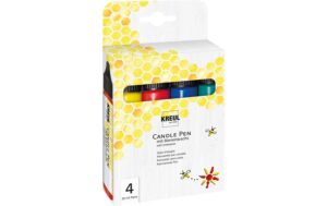 Kreul Candle Pen Set Starter Bienenwachs, 4 Stück