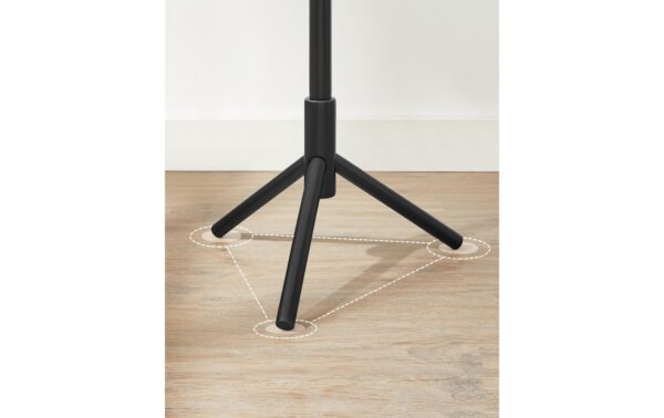 1632441_6 - Mediatech Vasagle Garderobeständer, Schwarz, 8 Haken 47x47x175 cm (LxBxH), Traglast 15 kg