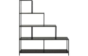 AC Design Bücherregal Seaford MDF/Stahl, 135x35x150 cm, Schwarz