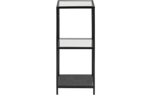 AC Design Regal Seaford Glas/Stahl, 35x37x82,5 cm, Schwarz