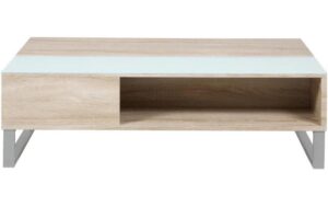AC Design Couchtisch Azalea MDF/Glas/Stahl, 110x60x35 cm, Sonomaeiche kaufen Schweiz | Mediatech.ch