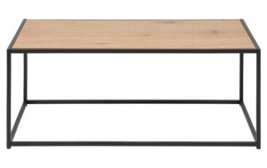 AC Design Couchtisch Seaford Eckig Stahl/MDF, 100x50x40 cm, Wildeiche