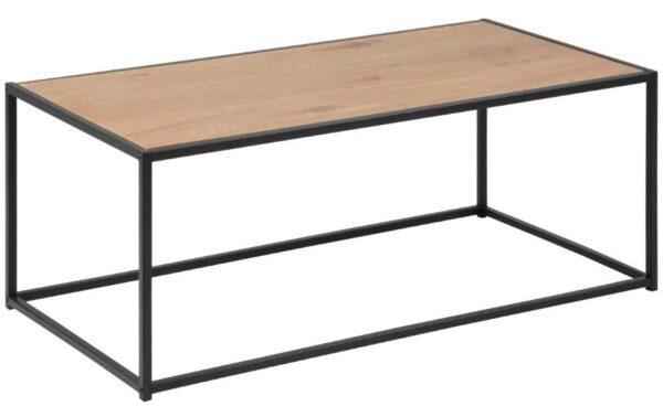 1632477_1 - Mediatech AC Design Couchtisch Seaford Eckig Stahl/MDF, 100x50x40 cm, Wildeiche