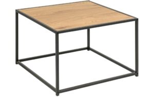 AC Design Couchtisch Seaford Quadratisch Stahl/MDF, 60x60x40 cm, Wildeiche