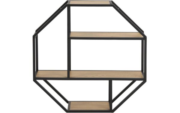 1632483 - Mediatech AC Design Wandregal Seaford Melamin/Stahl, 77x20x77 cm, Wildeiche kaufen Schweiz | Mediatech.ch