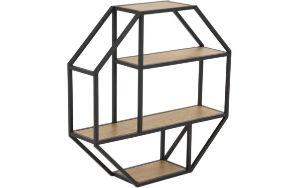 1632483_1 - Mediatech AC Design Wandregal Seaford Melamin/Stahl, 77x20x77 cm, Wildeiche