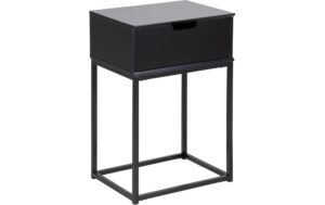 AC Design Beistelltisch Mitra MDF/Stahl, 40x30x61,5 cm, Schwarz