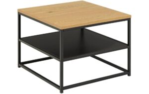 AC Design Couchtisch Gila Melamin/Stahl, 55x55x42 cm, Wildeiche