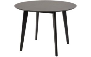 AC Design Esstisch Roxby Schwarz Furnier, Gummibaumholz, Ø105x76 cm