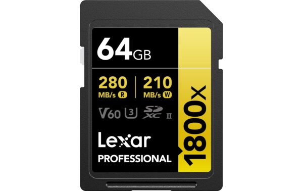 Lexar Professional SDXC 1800x UHS-II 64GB Lesen 280 MB/s, Schreiben 210 MB/s kaufen Schweiz | Mediatech.ch