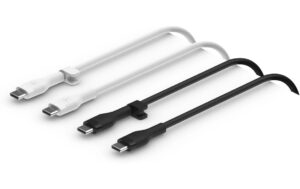 Belkin USB-C/USB-C 2.0, Doppelpack, 1m Weiss, Schwarz/ Silicone