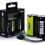 Verico LoopEnergy Mono D, 1,5V, 11000mWh 7400mAh, 2er Pack, USB-C Ladekabel