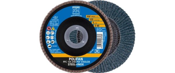 1639640 - Mediatech PFERD Polifan Fächersch. 125x22.23mm Z80 konisch, universall, Stahl kaufen Schweiz | Mediatech.ch