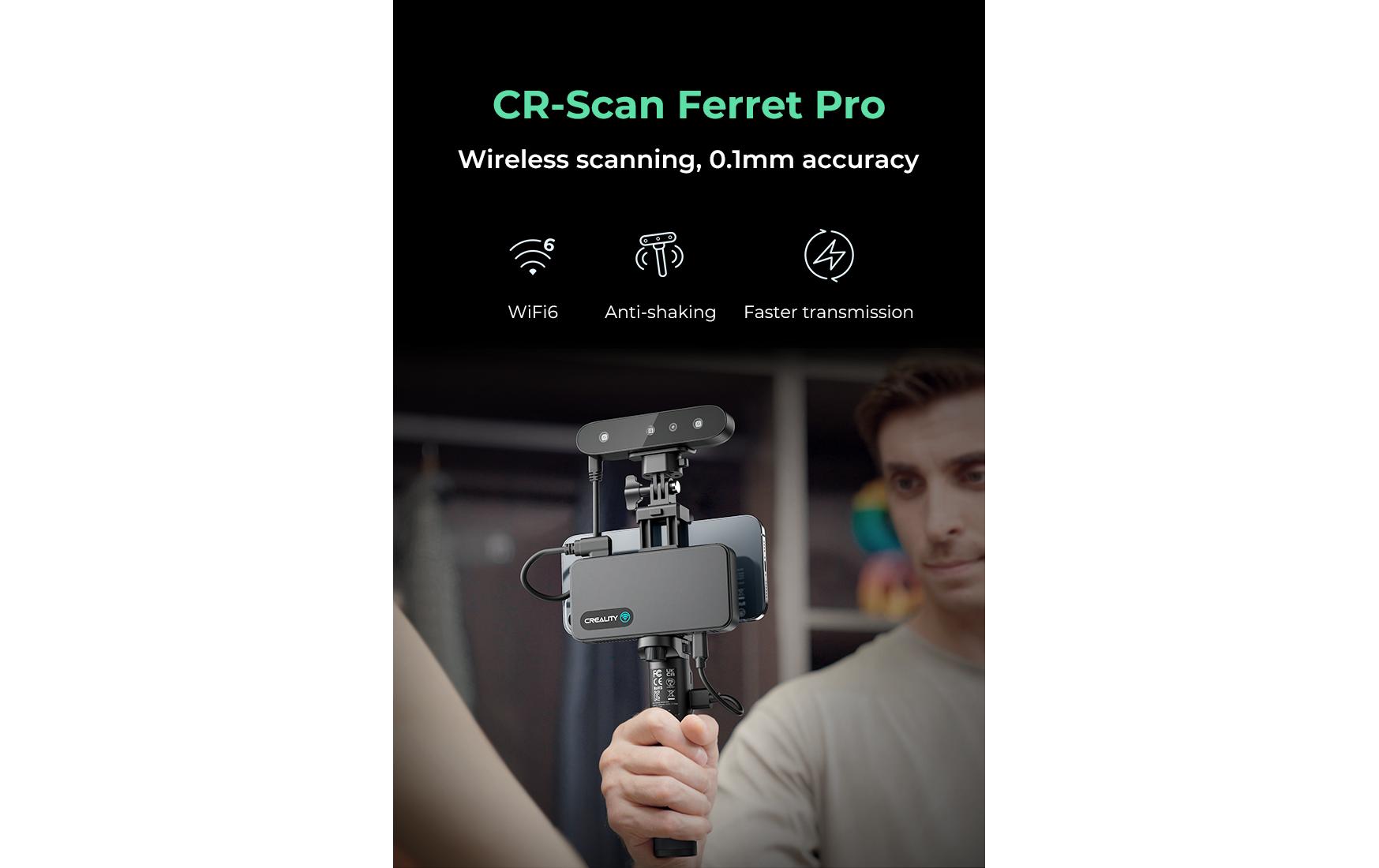 1640161_6 - Mediatech Creality Scan Ferret 3D Scanner Pro 0.1mm Präzision, WiFi6, macOs, Andr./Wind.