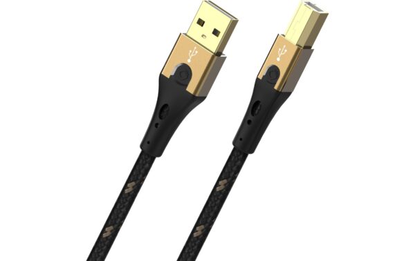 1640849 - Mediatech Oehlbach PRIMUS highest Quality USB2-Kabel 5m, Typ A-B, vergoldet, 3x Vollschirmung