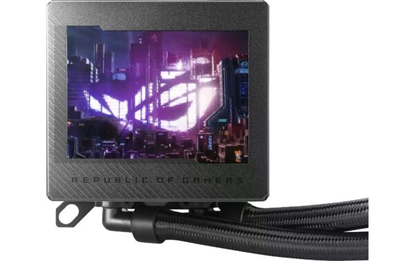 1644102_3 - Mediatech Asus ROG RYUJIN III 240 ARGB Liquid CPU Cooler, 3.5 LCD, 2x120mm ARGB