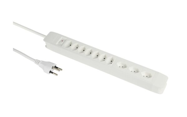 Schönenberger Steckdosenleiste PRINCIPIO 3xH/7xV 10xT13 3horiz /7verti 5m Kabel Schalter ws kaufen | Mediatech.ch