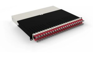 1644629 - Mediatech Patchbox One Cat.6A, 19 365mm, STP Rot inkl. 24 Kassetten mit 0.8m Slimpatchkabel