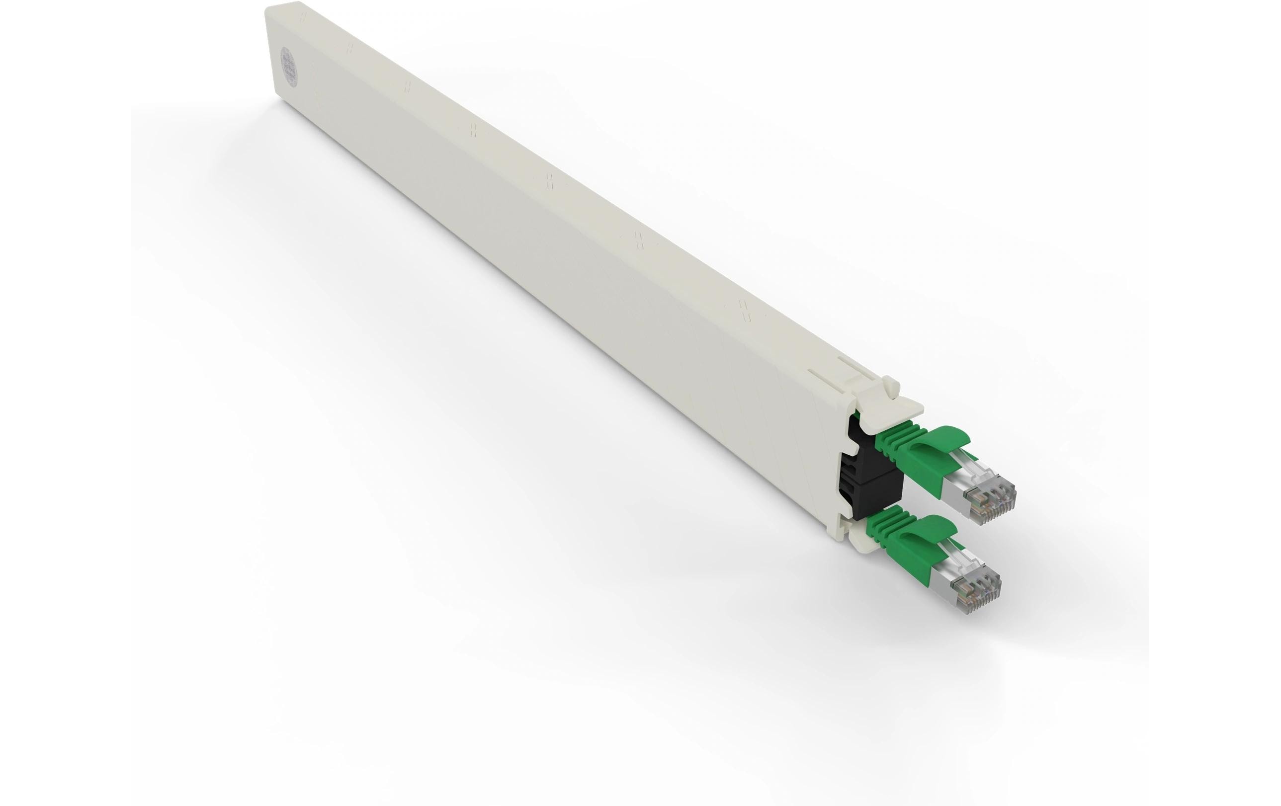 Patchbox One Cat.6A, Kassette STP Grün 0.8m Slimpatchkabel, für PONEFRAME kaufen Schweiz | Mediatech.ch
