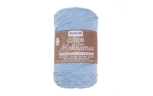 Glorex Makramee Cotton 2mm, 250g, 80% Coton, 20% Viskose, heblau