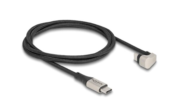 Delock EASY USB2.0-Kabel USB Typ-C Stecker, 180 gewinkelt, 1m, 60 W