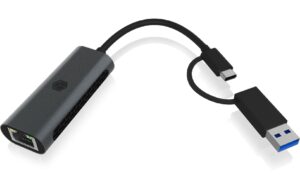 ICY BOX IB-LAN301-C3 USB zu RJ45 verbindet Notebooks mit Gigabit Lan und USB