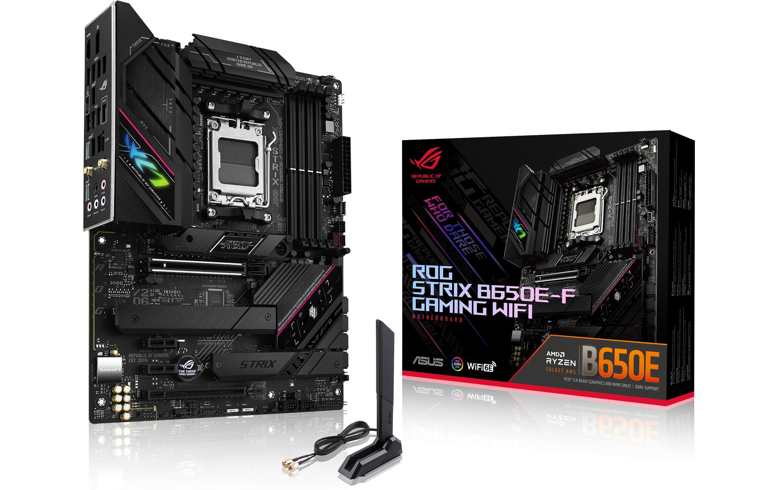 1647419 - Mediatech ASUS ROG STRIX B650E-F GAMING WIFI, ATX AM5, AMD B650, 4x DDR5, PCI-E 5.0 kaufen Schweiz | Mediatech.ch