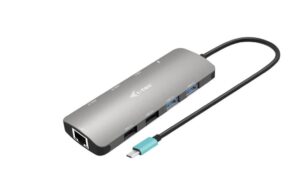 i-tec USB C Metal Nano Docking Station 2x HDMI, 1x GLAN, 2x USB 3.2, 2x USB 2.0
