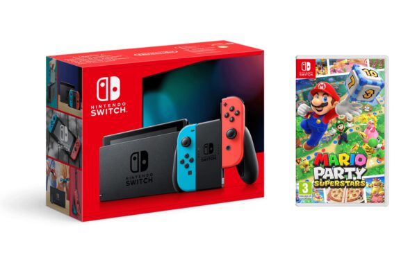 Nintendo Switch Rot/Blau Mario Party Super Alter: 3+ Revision 2022 & Spiel
