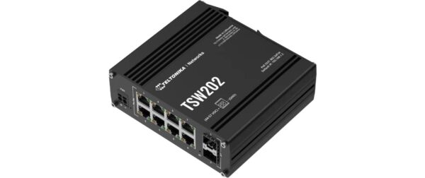 Teltonika TSW202 Industrie PoE+Manag.Switch 8xGE, 2xSFP, 240W Budget, DIN-Rail, ohne NT kaufen Schweiz | Mediatech.ch