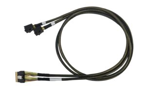 Highpoint U.2 NVME SFF-8654 - 2xSFF-8643 1m Kabel, Anschluss an SFF-8643 Backplane