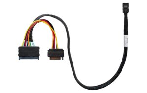 Highpoint U.2 NVME SFF-8643 - SFF-8639 1m Kabel, mit SATA 15Pin Stromanschluss