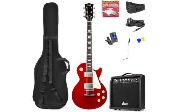 MAX GigKitDR E-Gitarrenset, LP-Style, dunkelrot kaufen Schweiz | Mediatech.ch