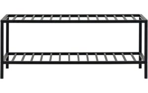 House Nordic Schuhregal Vita Schwarz Mit 2 Ablagen, 79x34 cm
