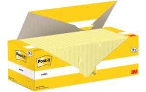 3M Post-it, Haftnotizen, gelb 18+6 Blöcke à 100 Blatt, 76 mm x 76 mm