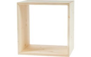 Holz Zollhaus Regal Lotti aus Holz 40x40x30 cm,inkl.Schrauben,Fichte,FSCMix70%